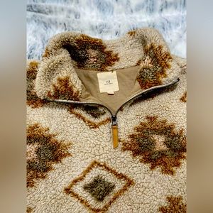 Half zip Aztec crop jacket